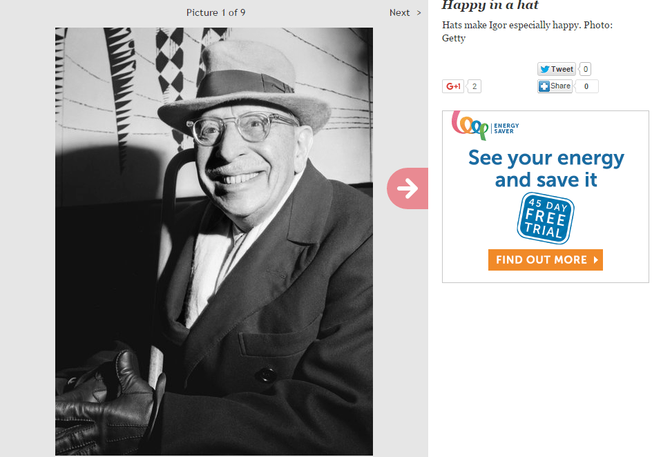 stravinsky delighted