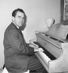 President Nixon playing piano