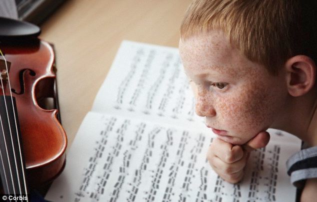 boy with music score