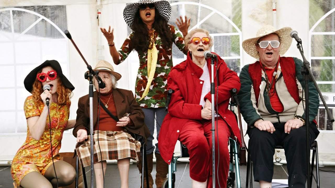 elderly singing