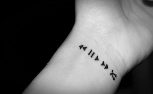 music wrist tattoo 