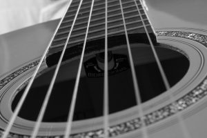 sound hole of a guitar