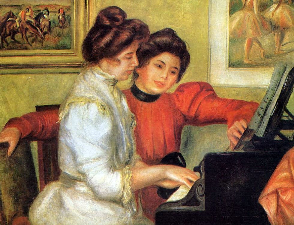 piano lesson painting