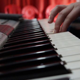 playing the piano