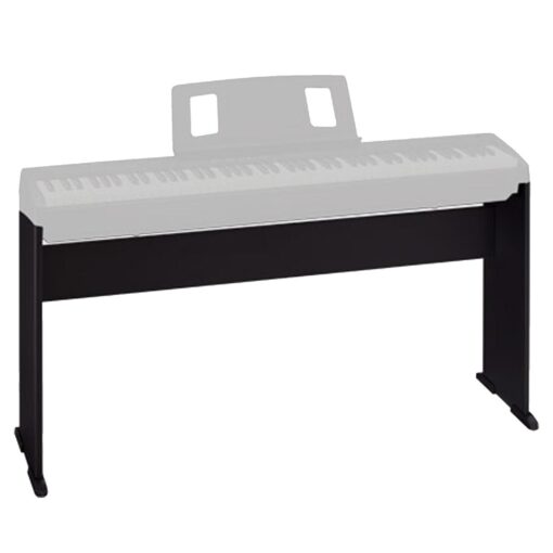 Image of Roland KSCFP10 Keyboard Stand Superimposed Over Roland FP-10 DIgital Piano, on white background.