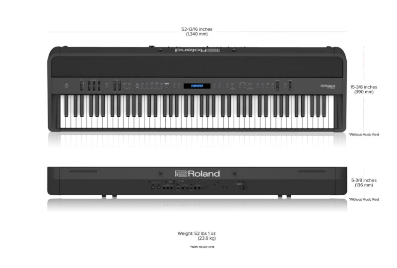 Roland FP-90X Dimensions and Weight