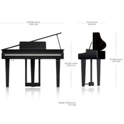 Dimensions of Roland GP-3 Digital Grand Piano