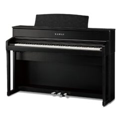 Image of a Kawai CA701 digital piano in black matte finish, on a white background.