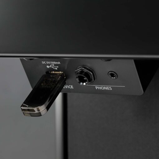 Image of the usb and headphone ports on a Kawai CA901 digital piano