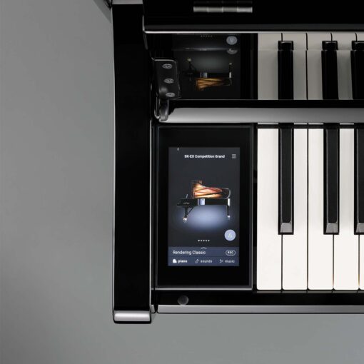 Image showing the left hand control panel on a Kawai CA901 in Black Polish