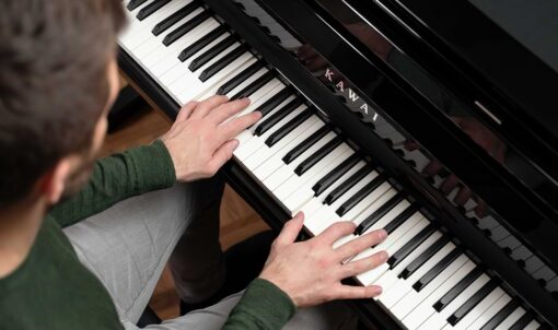 Image of person playing the Kawai CA901 Digital Piano from overhead