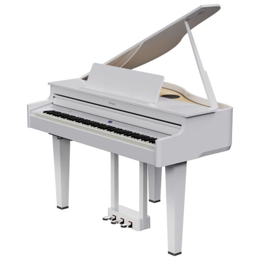 Image of Roland GP-6 Digital grand piano in White Polish with lids open