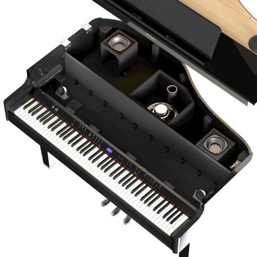 Image of the Roland GP-6 Digital Grand Piano Speaker System, on a white background