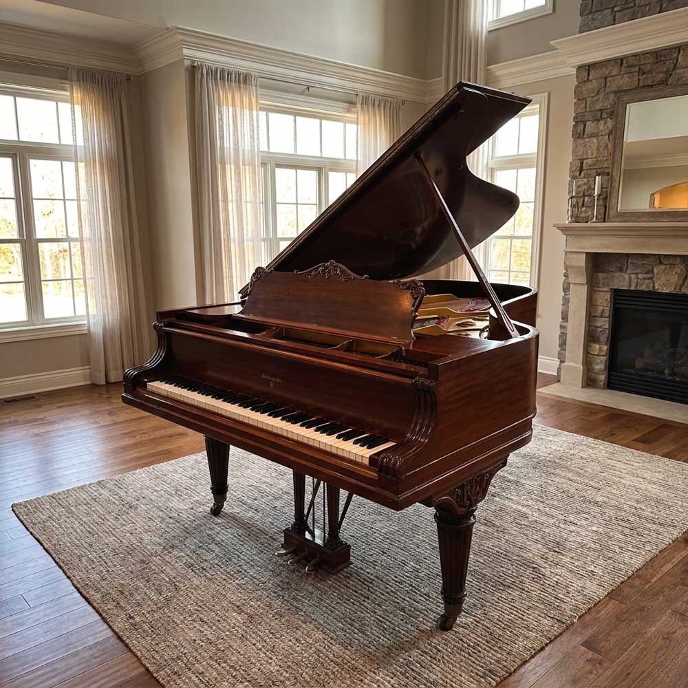 Used Knabe Grand Piano Satin Mahogany