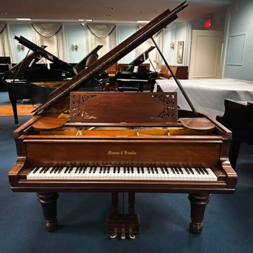 Used AA Mason Grand Piano in Satin Mahogany - Merriam Piano