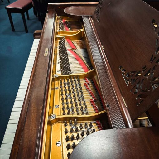 Used AA Mason Grand Piano in Satin Mahogany Right side view