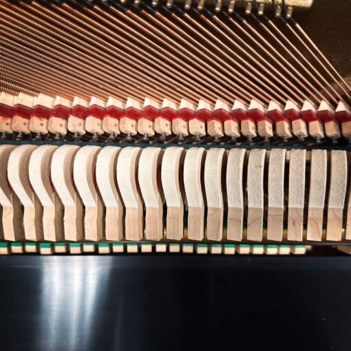 Used Baldwin 243 Upright Piano in Satin Ebony Hammers Closeup