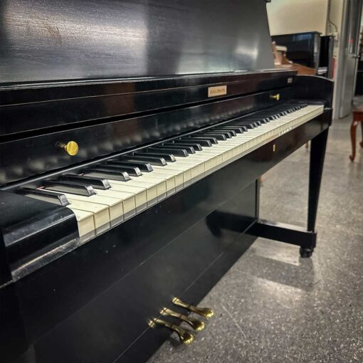 Used Baldwin Hamilton Upright Piano in Satin Ebony Side View