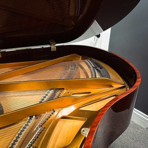 Used Heintzman Grand in Polished Mahogany RIght Side Back View