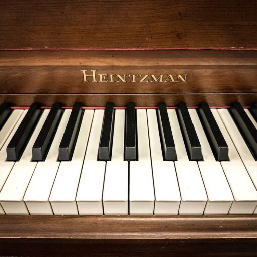 Used Heintzman Upright Piano in Satin Walnut Logo