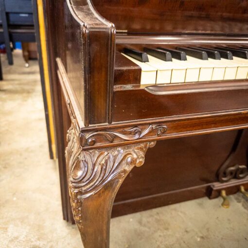 Used Heintzman Yorke Upright Piano Left Front Detail