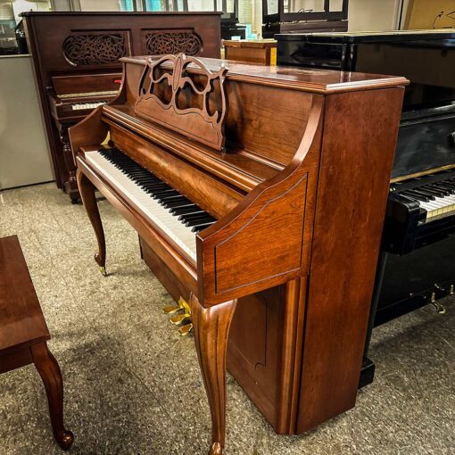 Used Kohler & Campbell KC244F Cherry Satin Upright Piano Right View