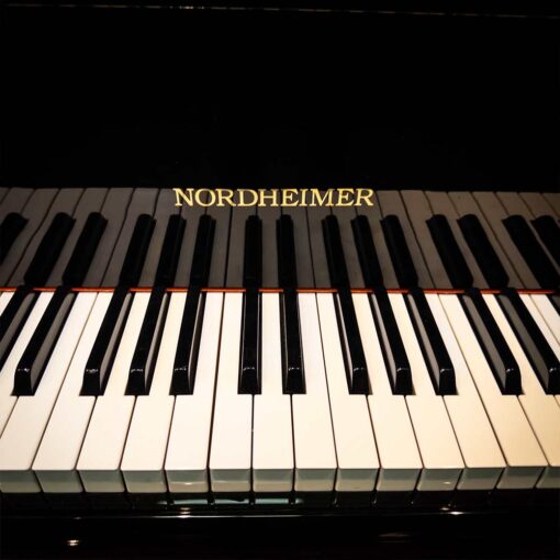 Used Nordheimer XH132 Upright Piano in Polished Ebony Logo