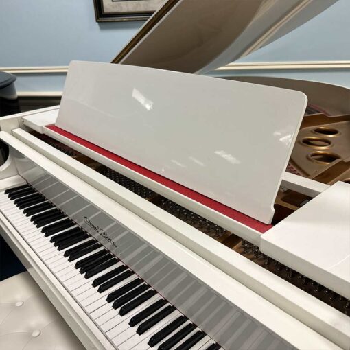 Used Pearl River Polished White Grand Piano Right View