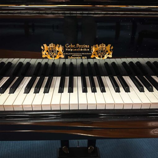 Used Perzina GBT175 Grand Piano in Polished Ebony Logo