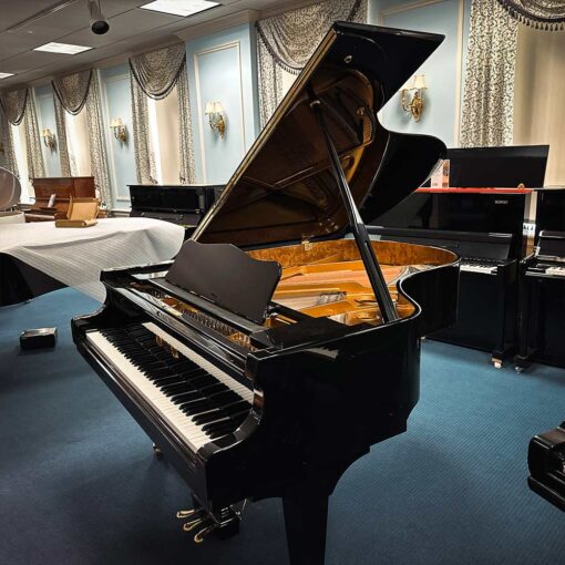 Used Perzina GBT175 Grand Piano in Polished Ebony RIght View