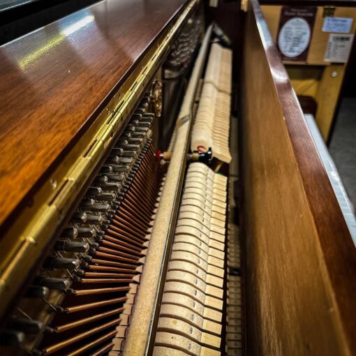 Used Samick SU118 Upright Piano in Satin Walnut Hammers