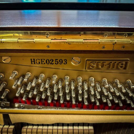 Used Samick SU118 Upright Piano in Satin Walnut Serial