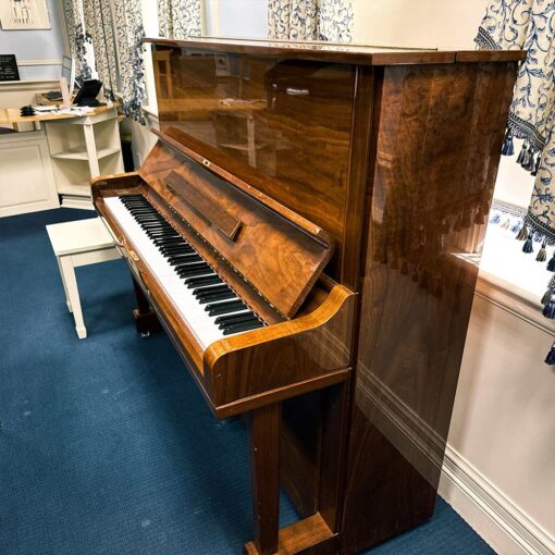 Used Samick SU131 Upright Piano in Polished Walnut Right View