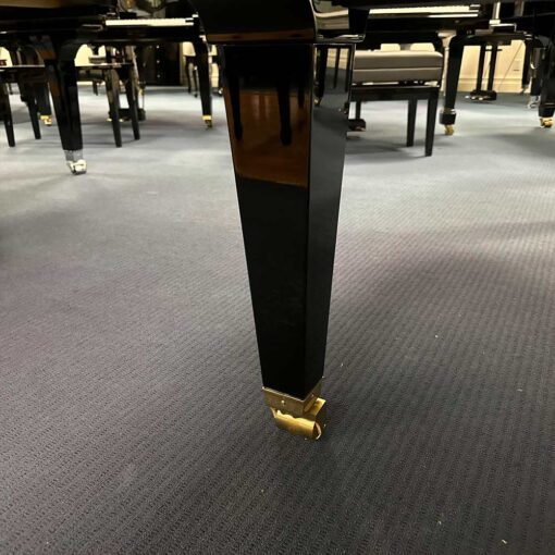 Used Schimmel C189T Grand Piano in Polished Ebony Leg Detail