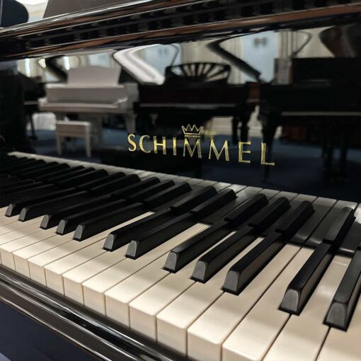 Used Schimmel C189T Grand Piano in Polished Ebony Logo