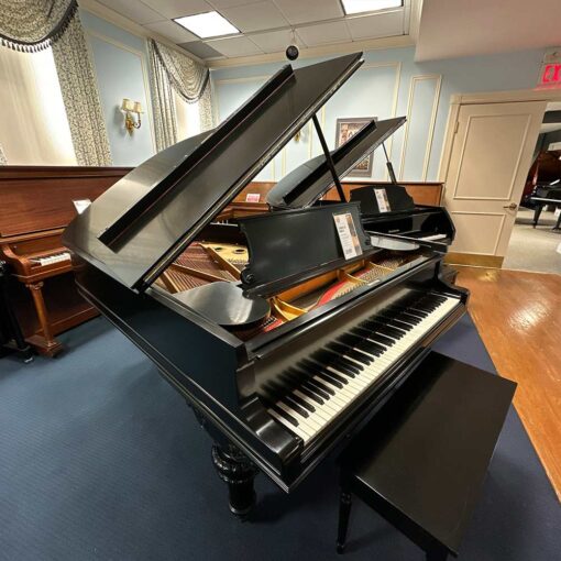 Used Steinway A Grand Piano in Satin EbonyLeft View