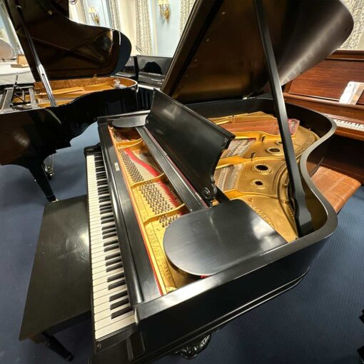 Used Steinway A Grand Piano in Satin Ebony Top Right View