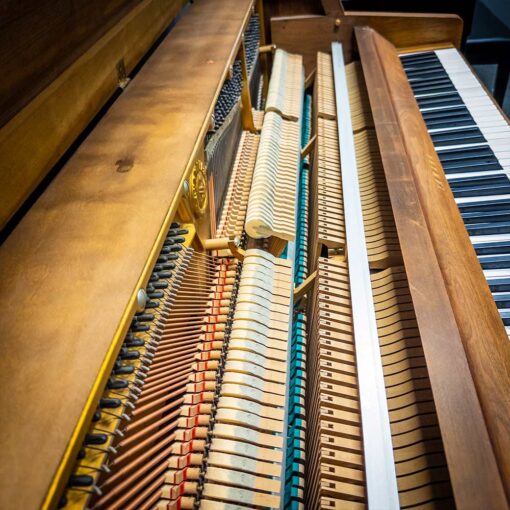 Used Yamaha Spinet Upright Piano in Satin Walnut Hammers