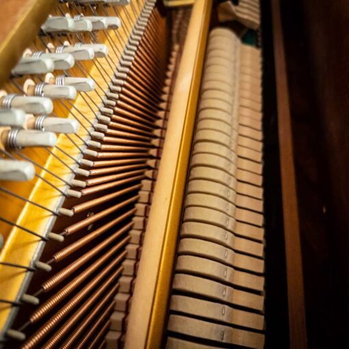 Used Young Chang F116 Upright Piano in Satin Cherry Hammers