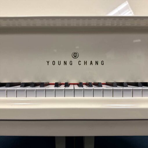 Used Young Chang G157 Grand Piano in Polished White Front