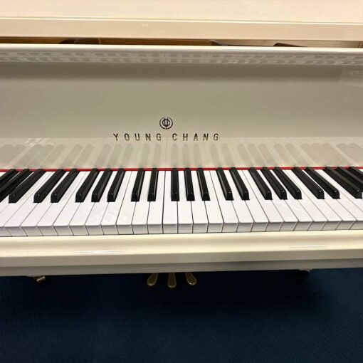 Used Young Chang G157 Grand Piano in Polished White Logo