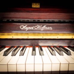 Used August Hoffman Upright Piano in Polished Mahogany1