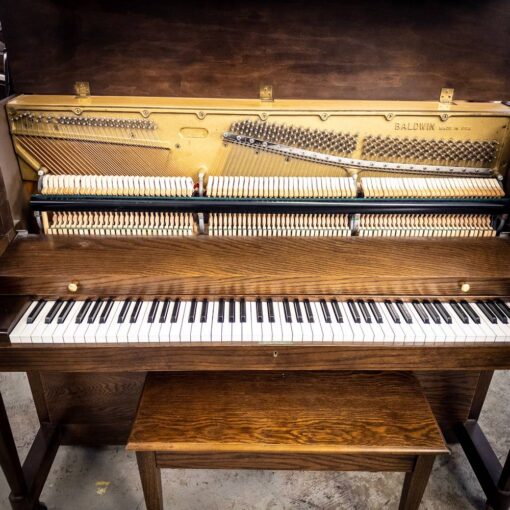 Used Baldwin 243 Upright Piano in Satin Oak3