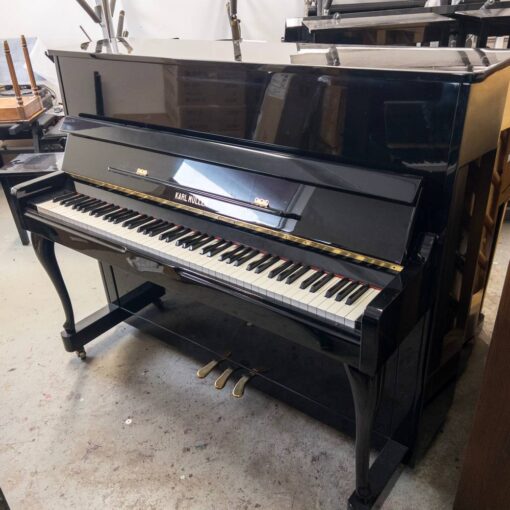 Used Karl Muller Upright Piano in Polished Ebony 1