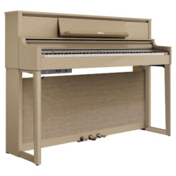 Roland LX-5 from left angle, in Light Oak Finish