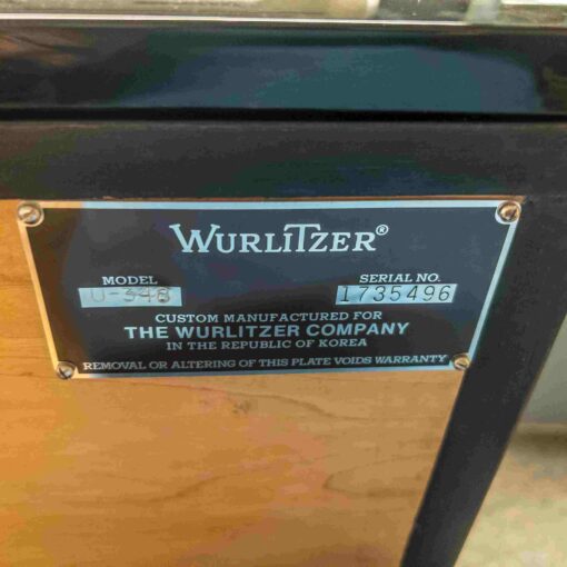 Wurlitzer U348 Serial Number