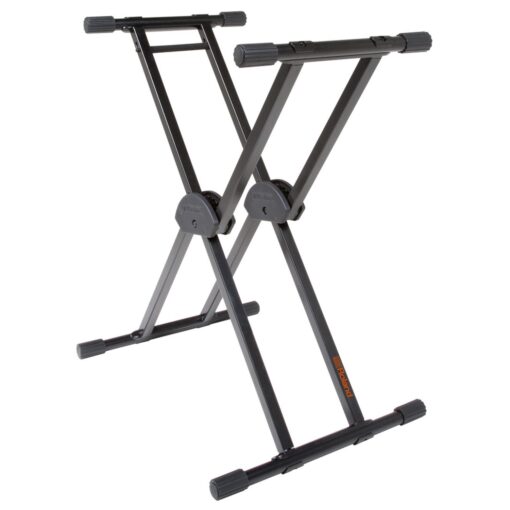 Sideshot of Roland KS-20X keyboard stand on white background.