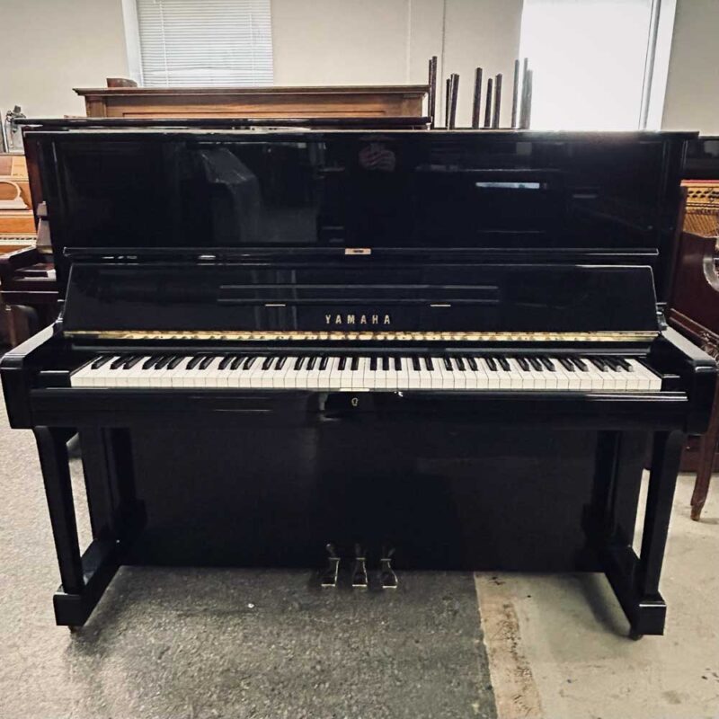 Used Yamaha U1A Upright Piano in Polished Ebony - Merriam Music