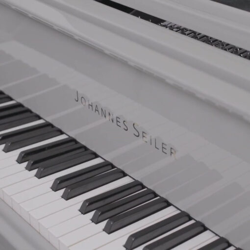 Johannes Seiler in Grey Polish, detail image of piano keys