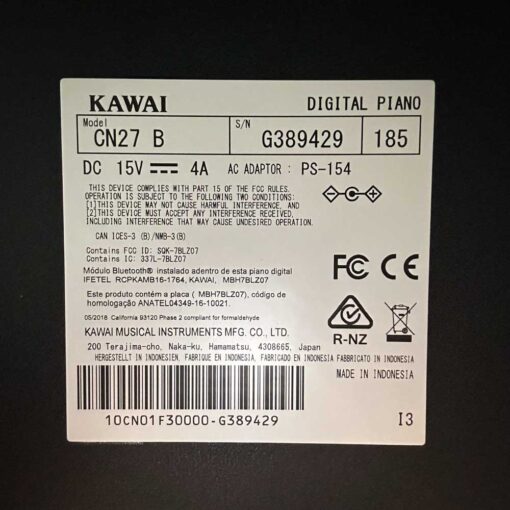 Kawai CN27 Digital Piano Serial Number